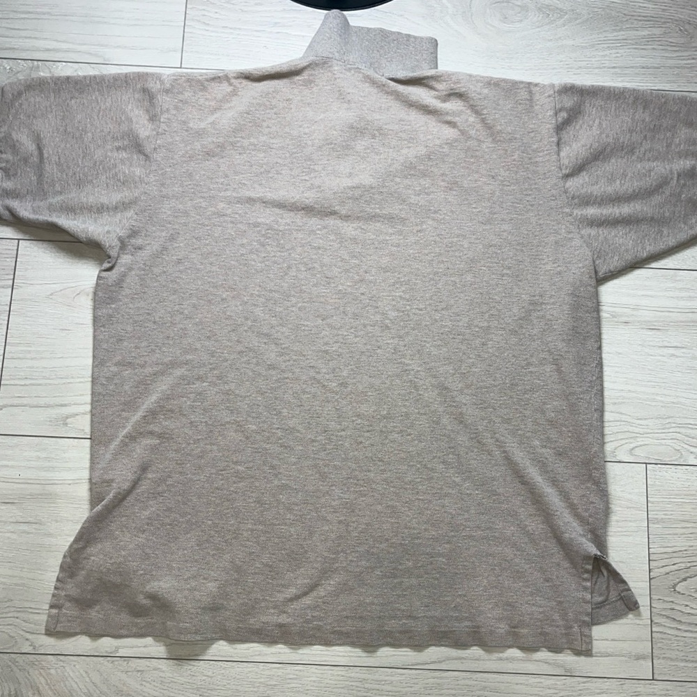 Polo Ralph Lauren Polo Shirt Men’s XL Tan with Green Horse Short Sleeve - Picture 7 of 7
